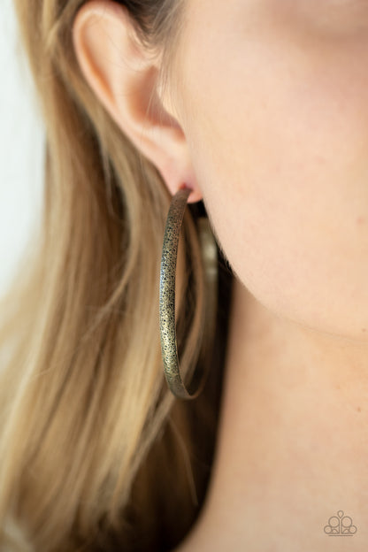 Rustic Radius - Brass Earring