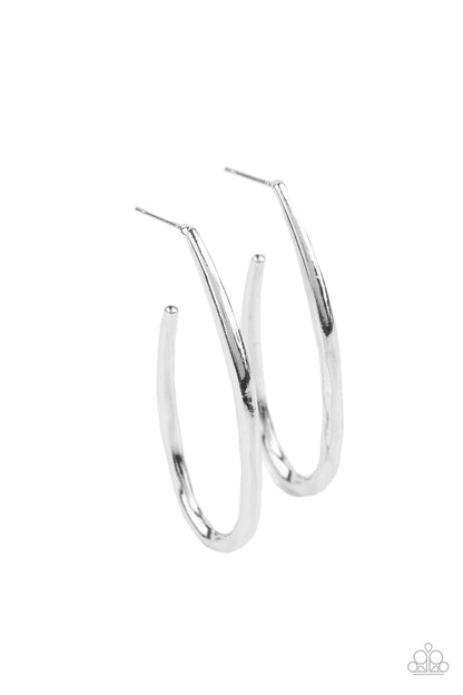 Totally Hooked - Silver Earring