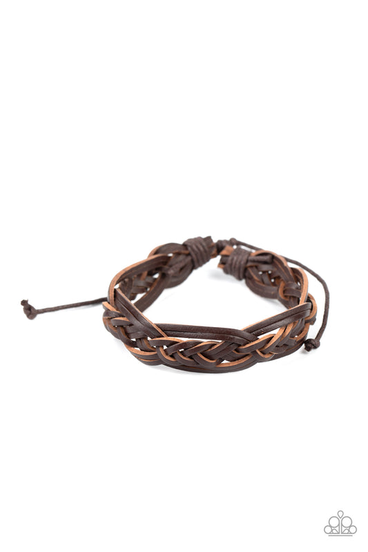 Too Close To HOMESPUN - Brown Bracelet