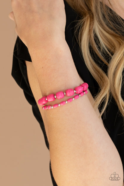 Colorfully Country - Pink Bracelet