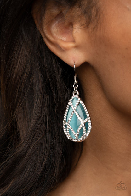 Crawling With Couture - Blue Earring