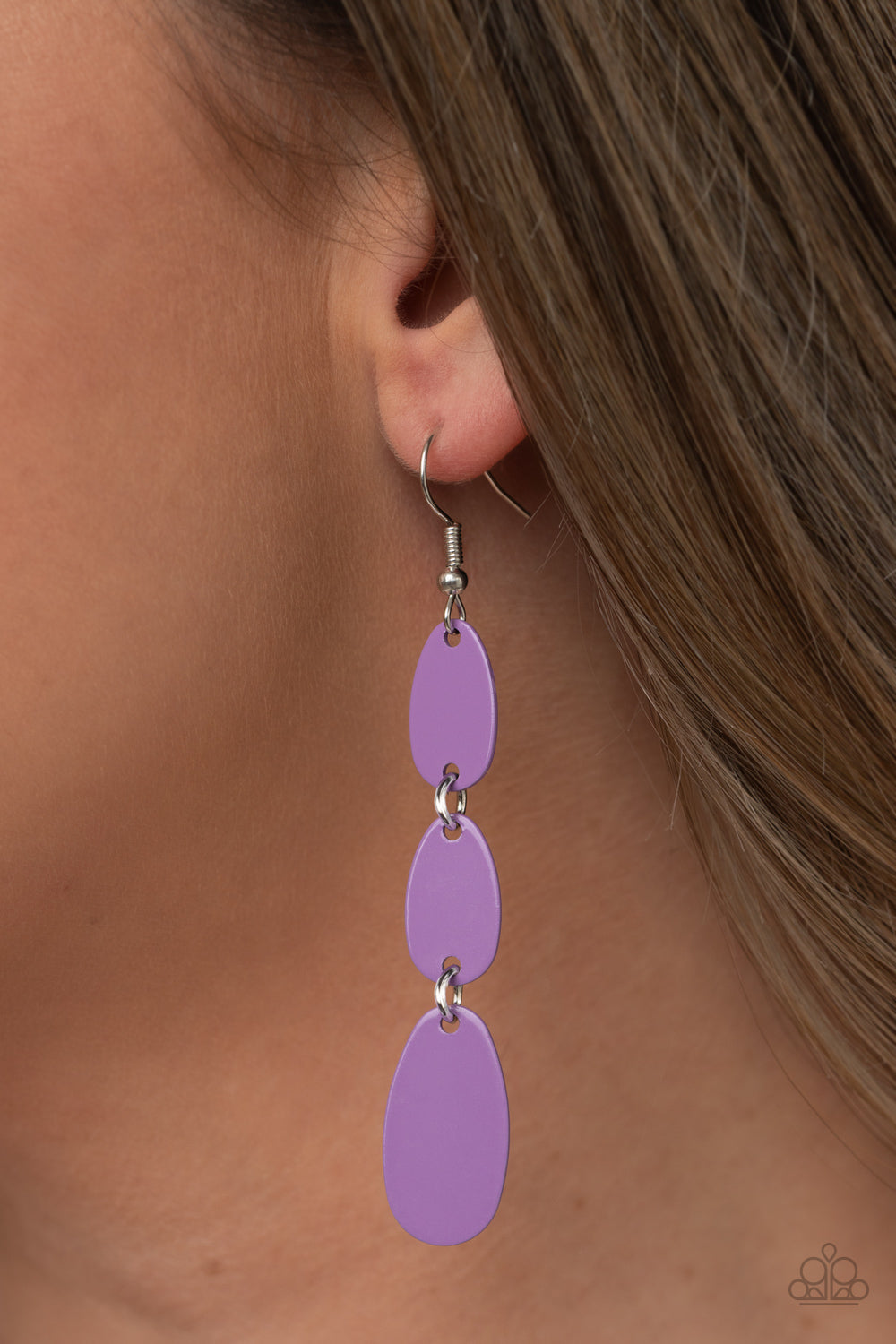 Rainbow Drops - Purple Earring