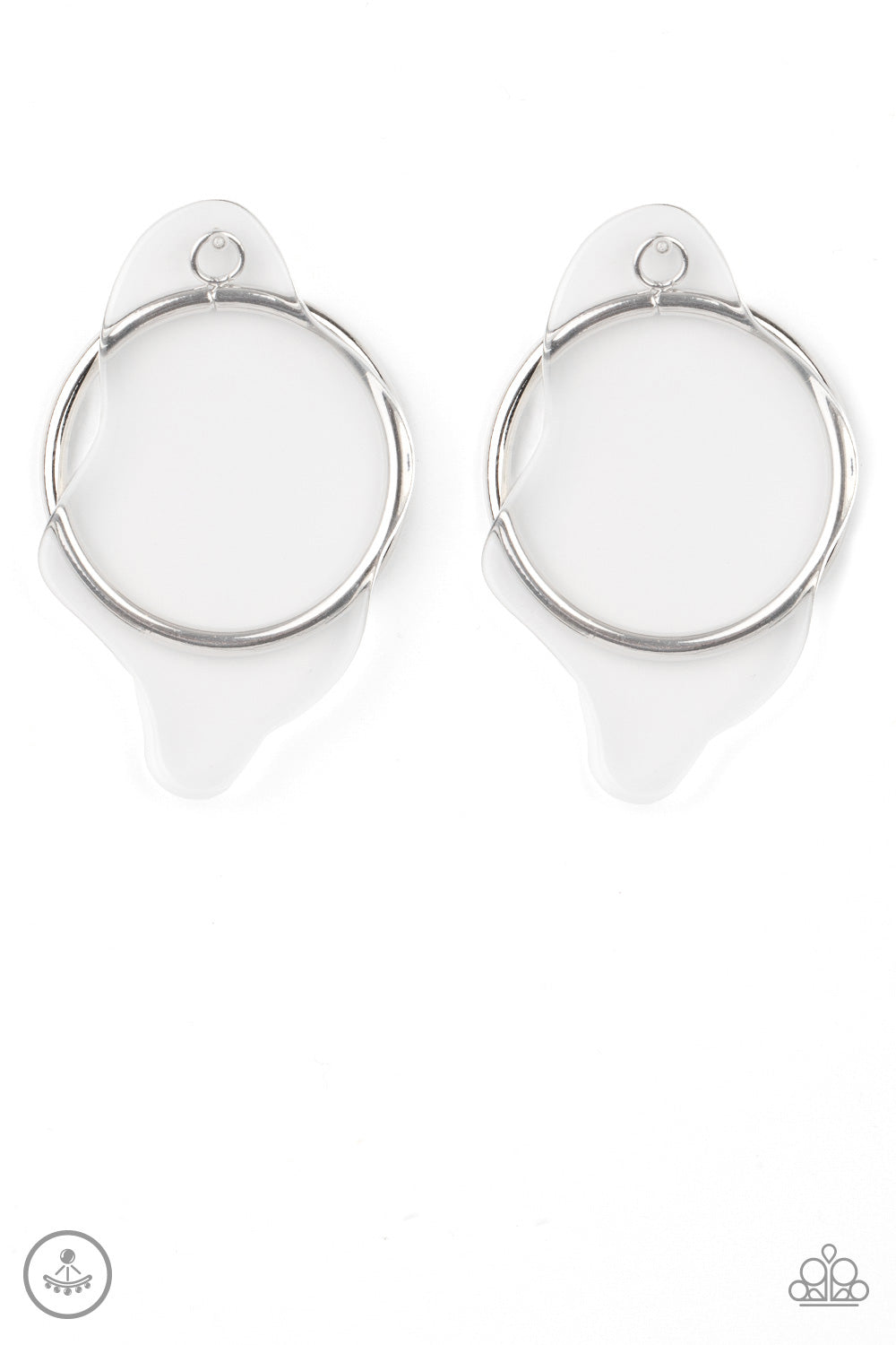 Clear The Way! - White Earring