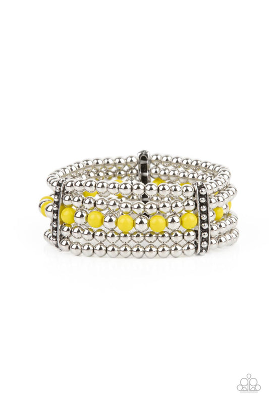 Gloss Over The Details - Yellow Bracelet