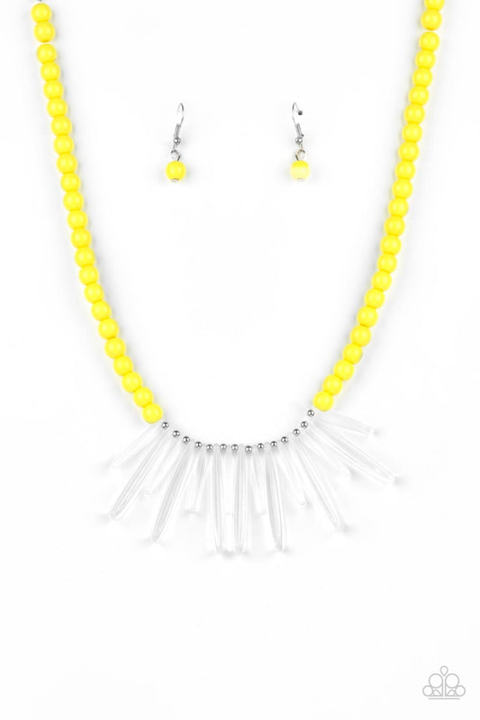 Icy Intimidation - Yellow Necklace