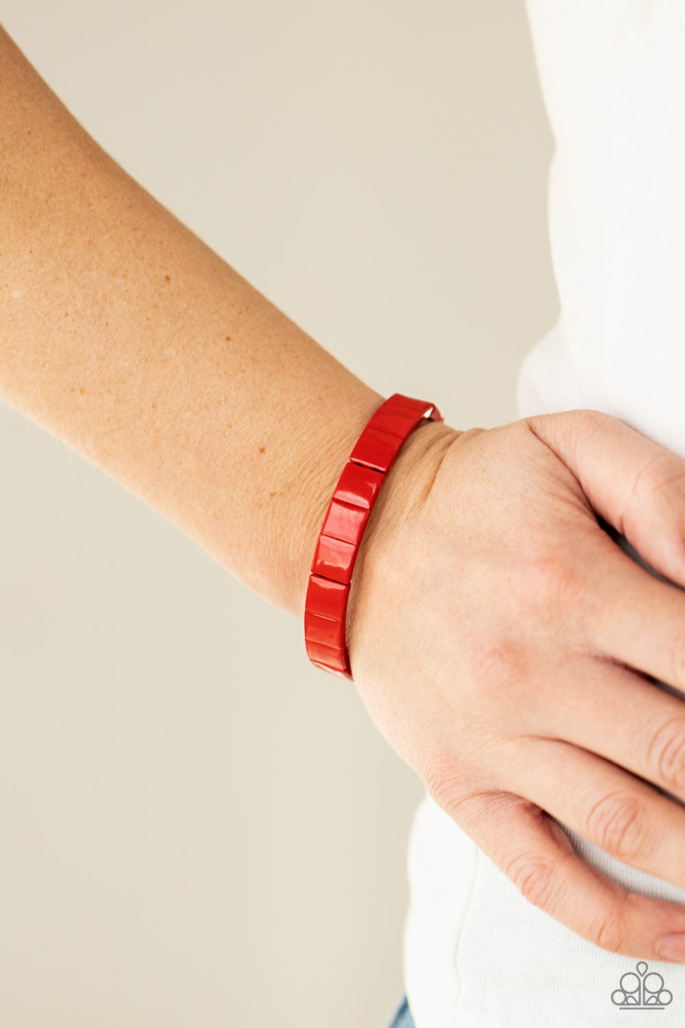 Material Movement - Red Bracelet