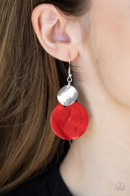 Opulently Oasis - Red Earring