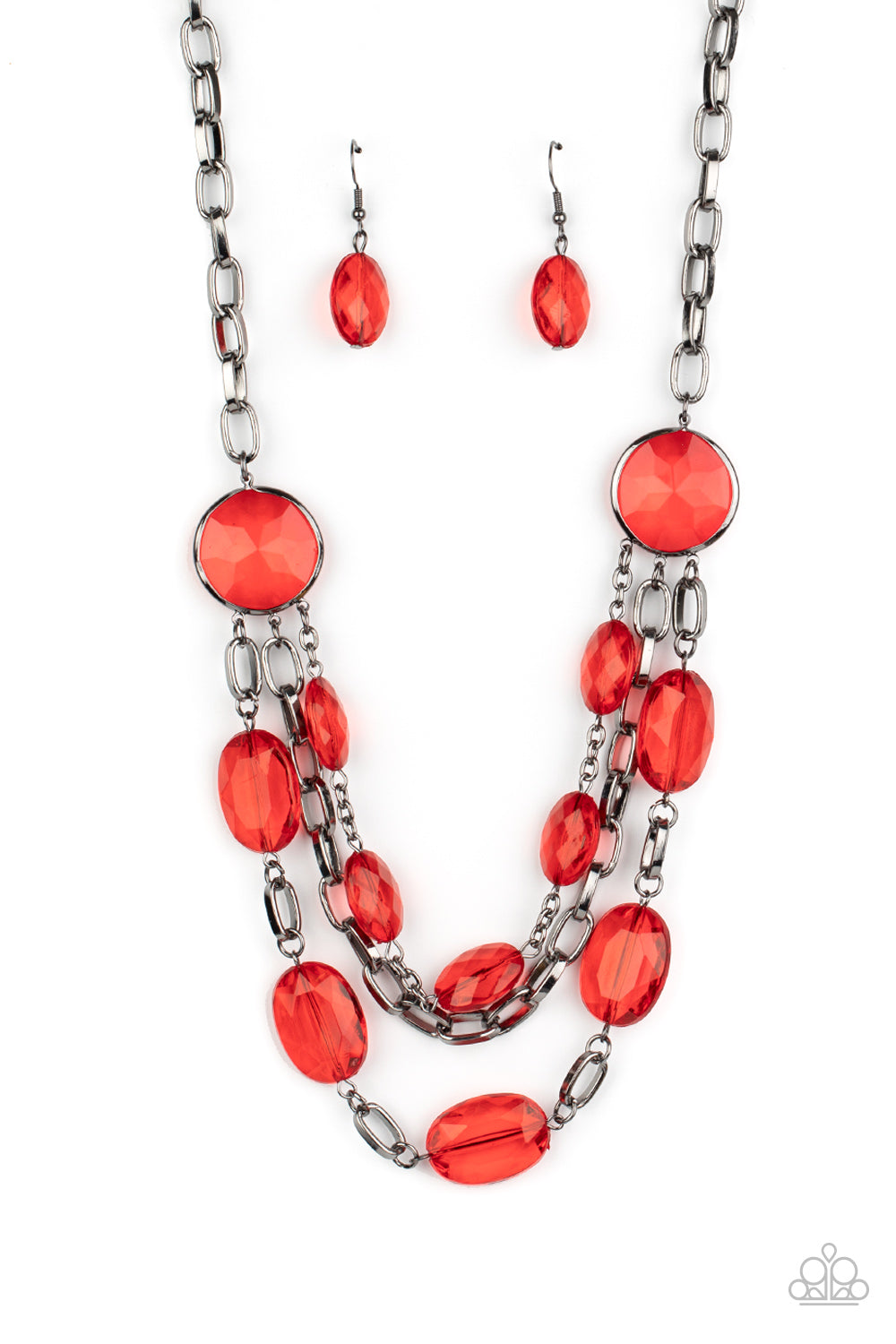 I Need a GLOW-cation-Red Necklace