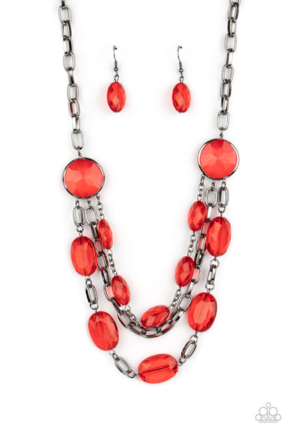 I Need a GLOW-cation-Red Necklace