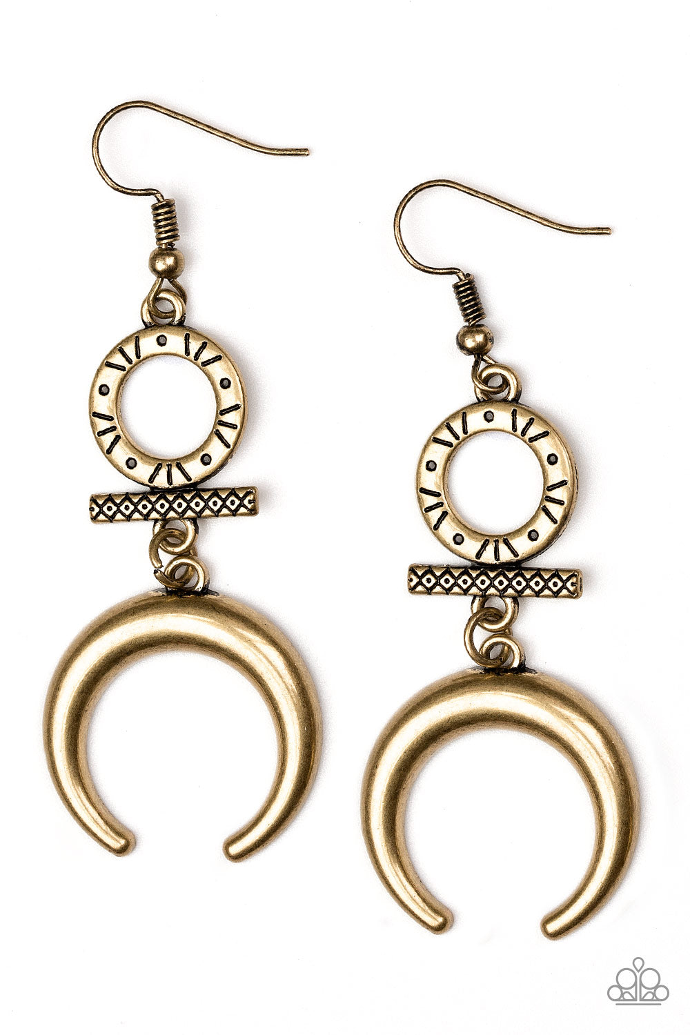 Majestically Moon Child-Brass Earring