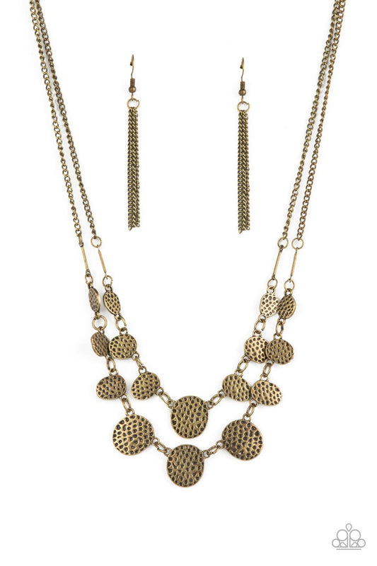 Pebble Me Pretty - Brass Necklace