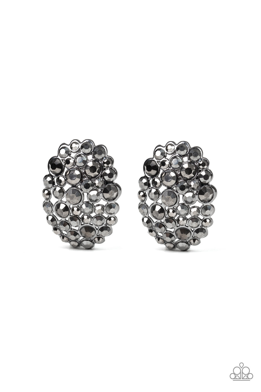 Daring Dazzle-Black Post Earring