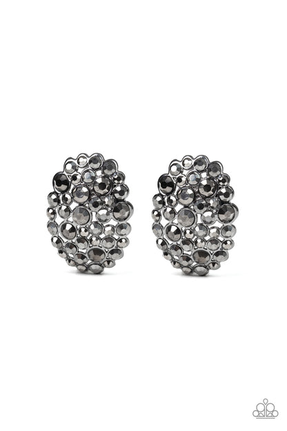 Daring Dazzle-Black Post Earring