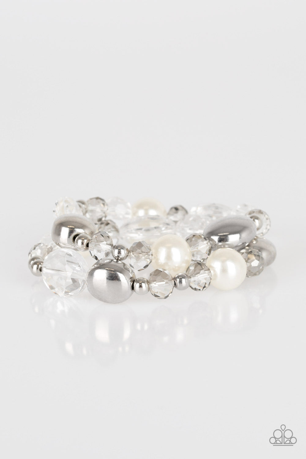 Downtown Dazzle-White Bracelet