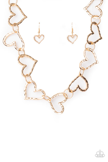 Vintagely Valentine-Gold Necklace
