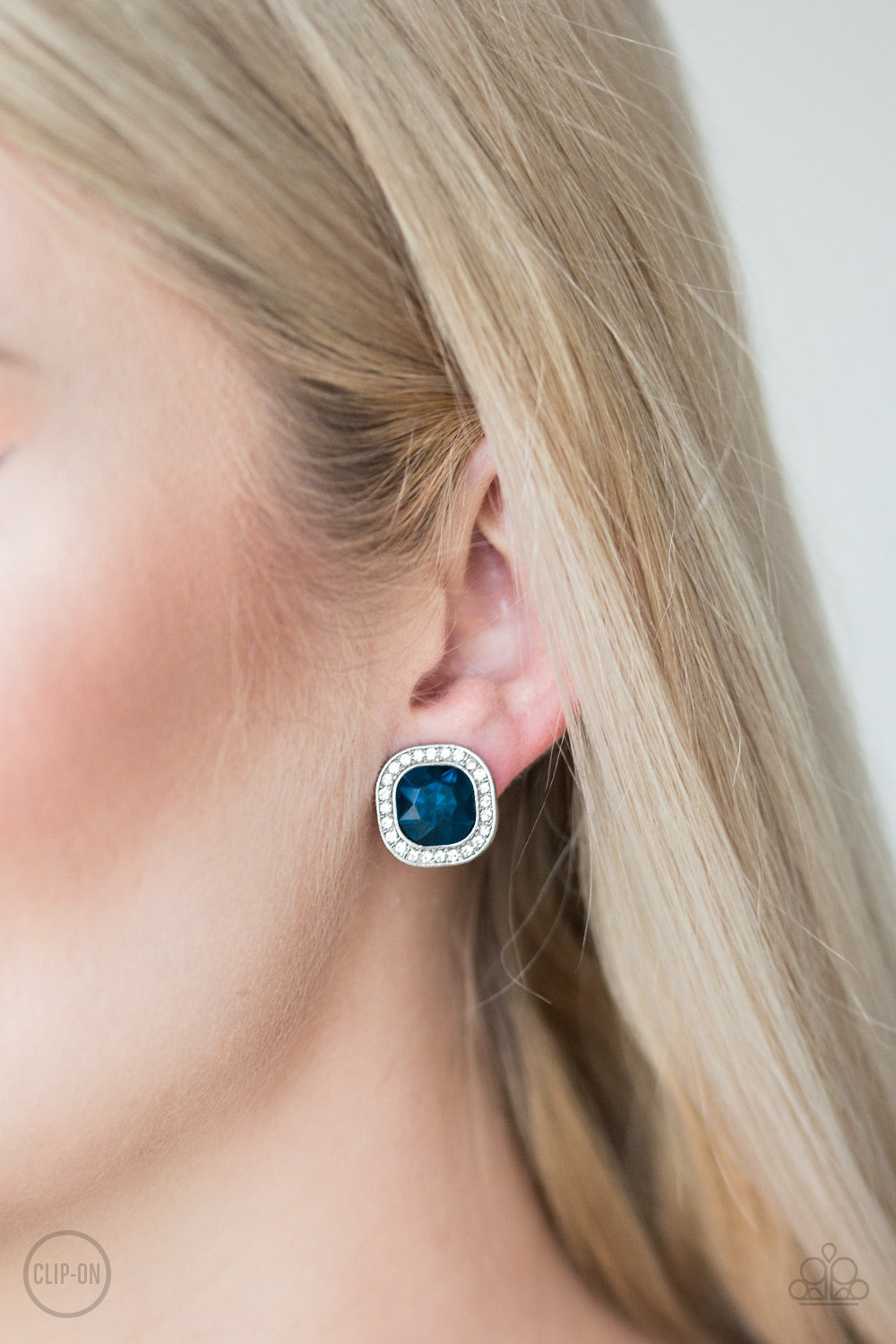 The Fame Game-Blue Clip-Earring