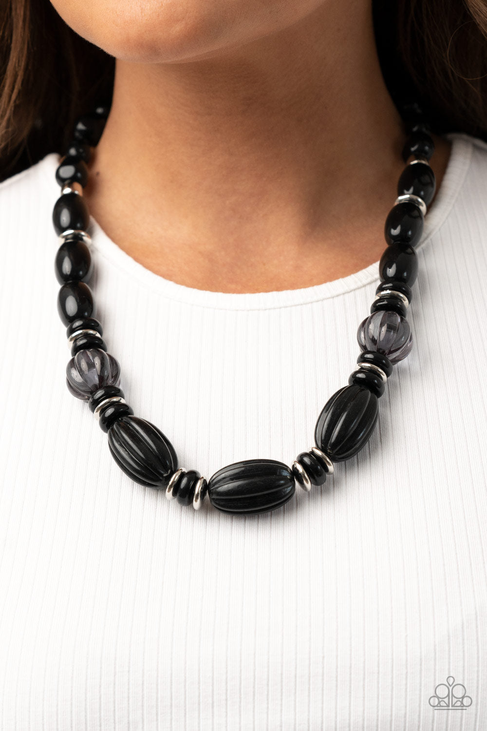 High Alert-Black Necklace