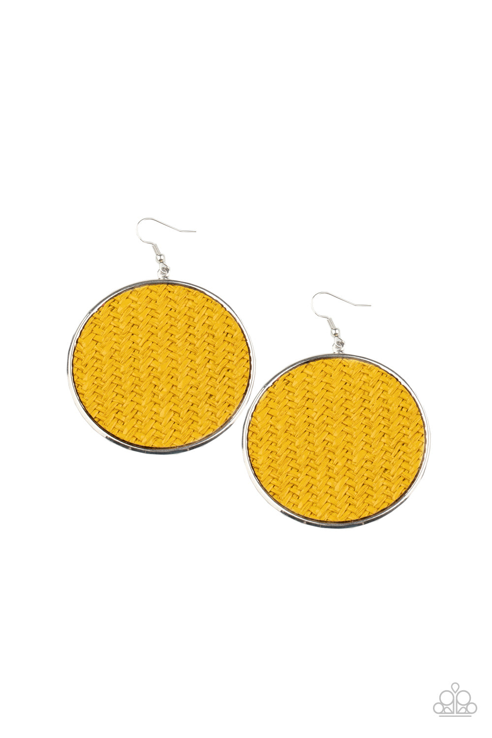 Wonderfully Woven-Yellow Earring