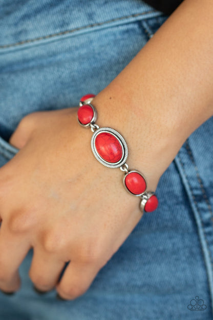 Serene Stonework-Red Bracelet