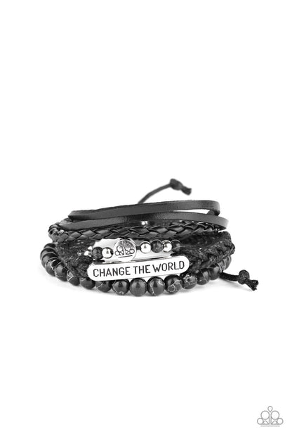 Change The World-Black Urban Bracelet