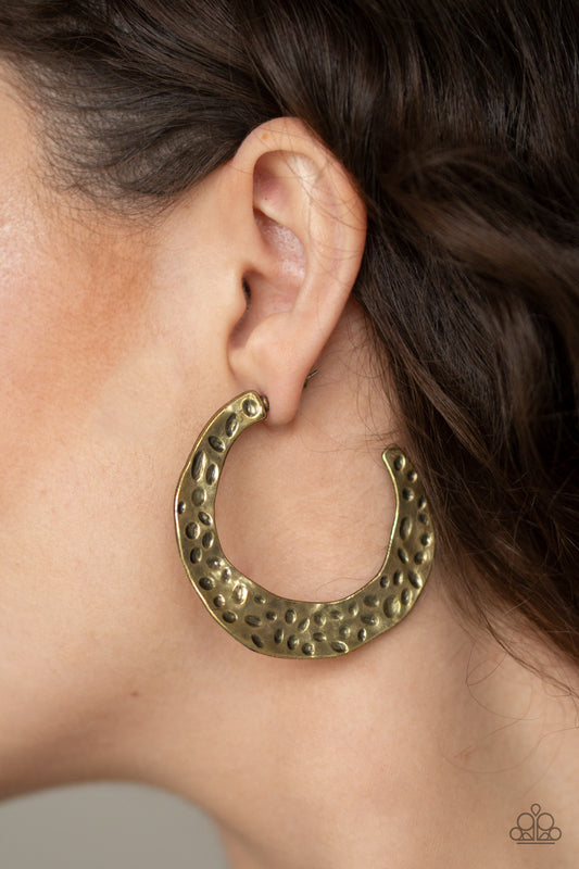 The HOOP Up-Brass Hoop Earring