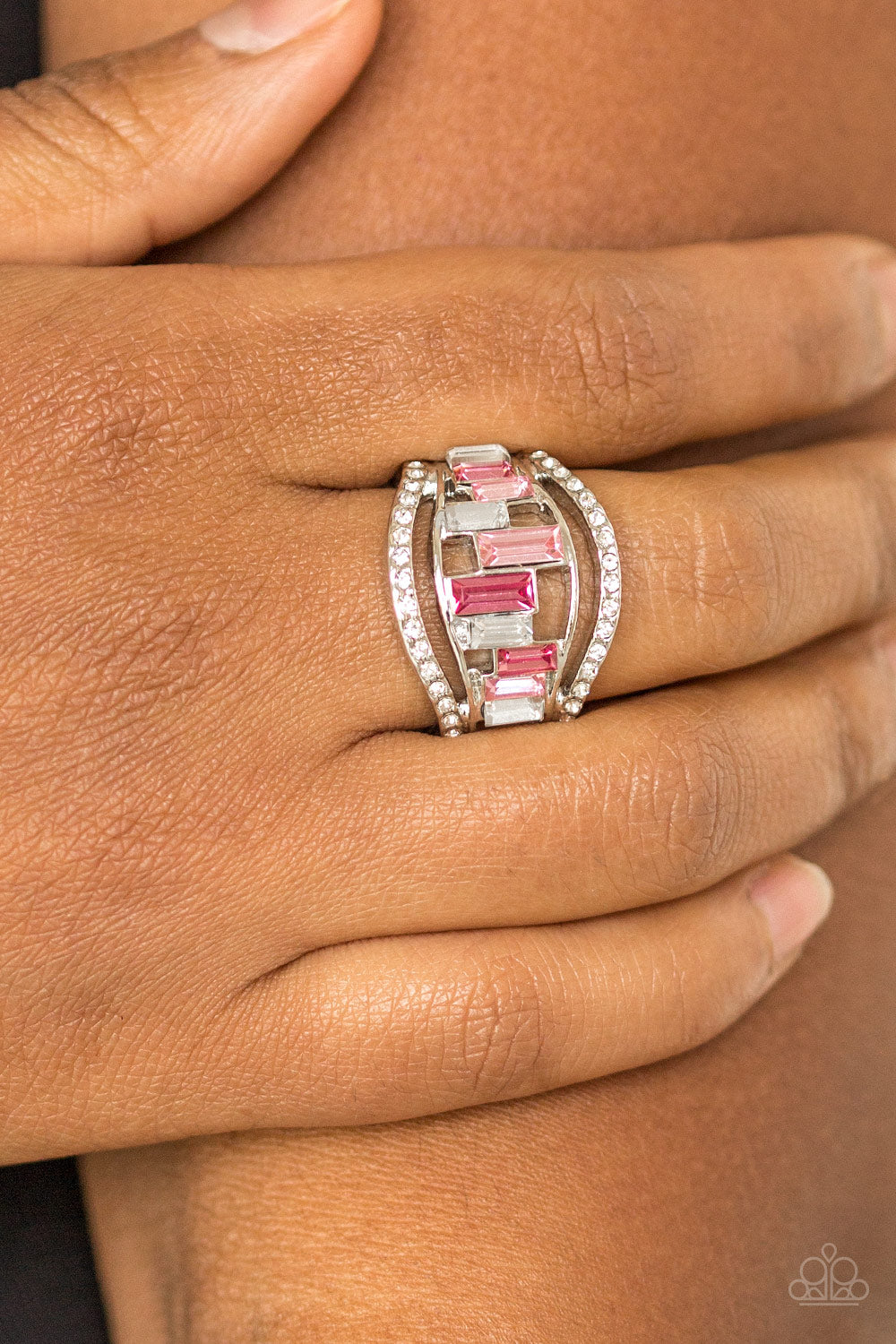 Treasure Chest Charm-Pink Ring