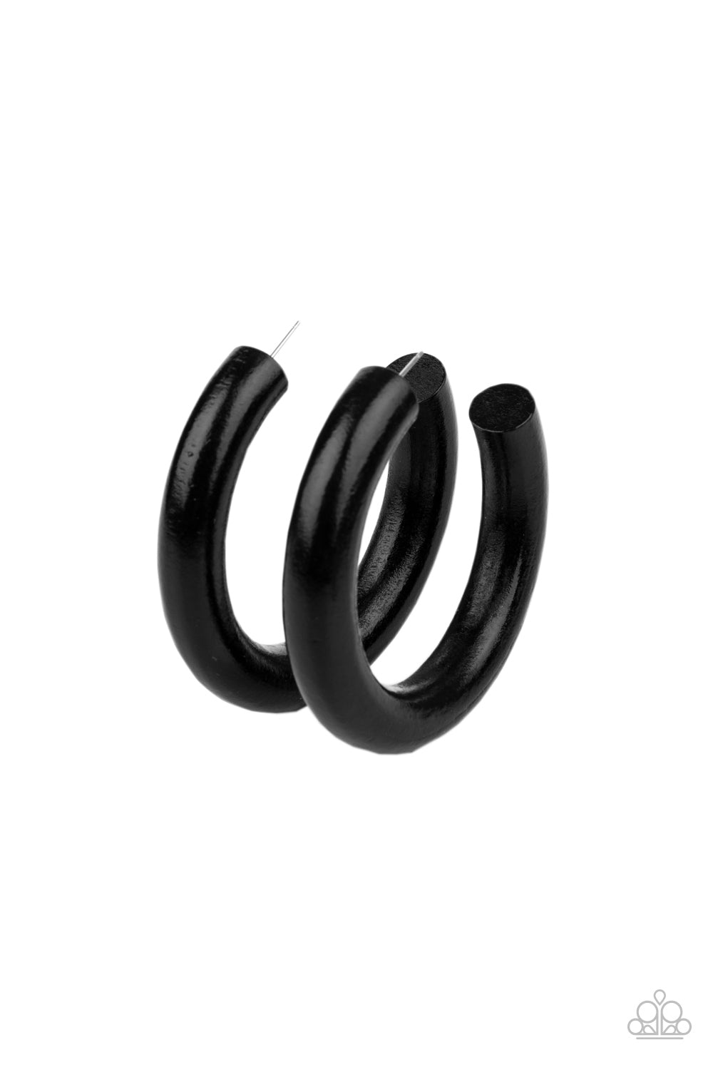 I WOOD Walk 500 Miles-Black Hoop Earring