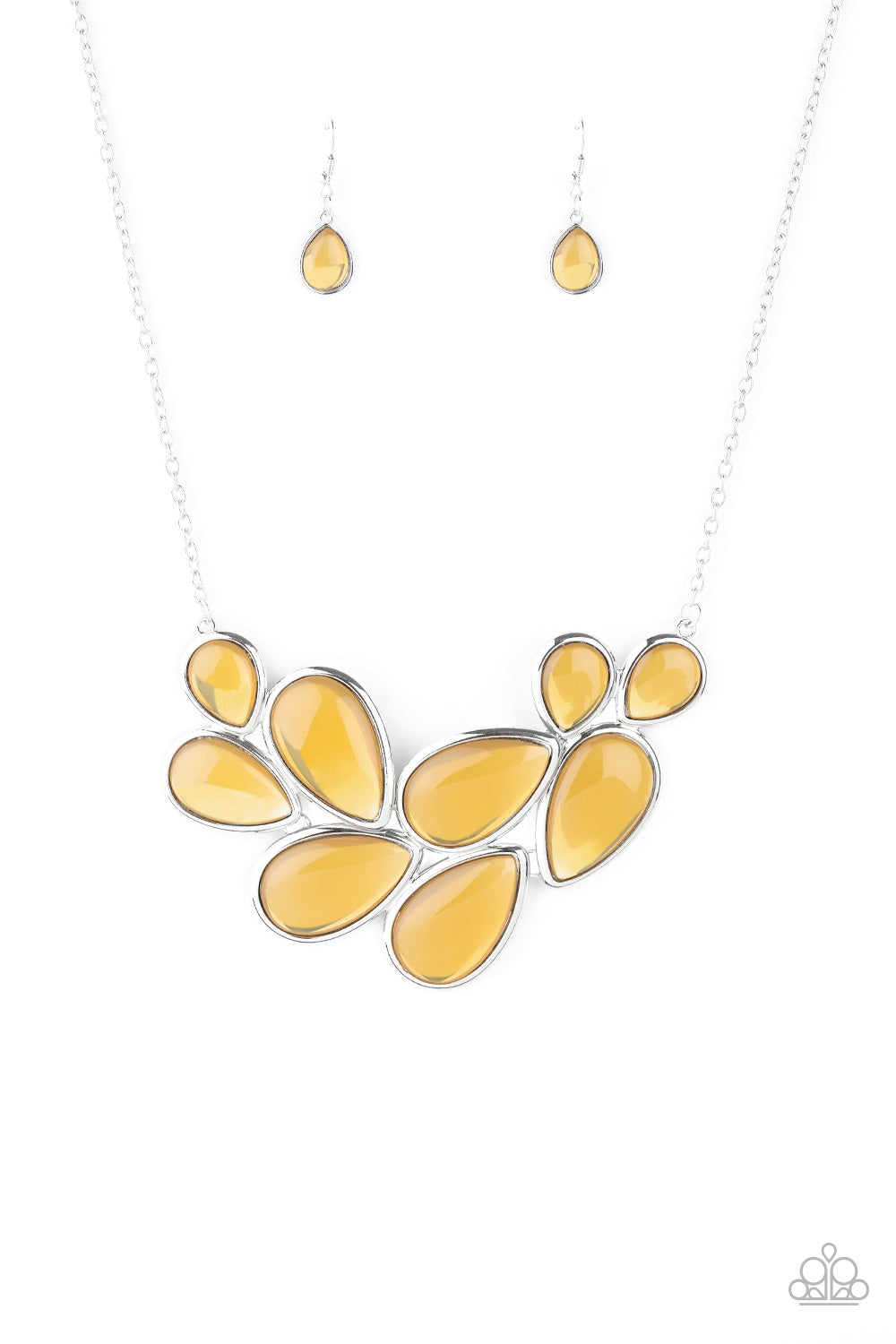 Iridescently Irresistible-Yellow Necklace