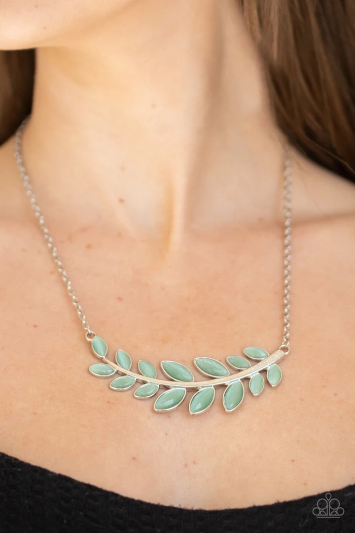 Frosted Foliage-Blue Necklace