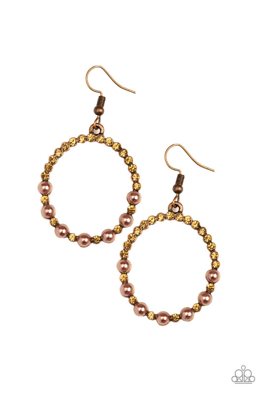 Glowing Grandeur-Copper Earring