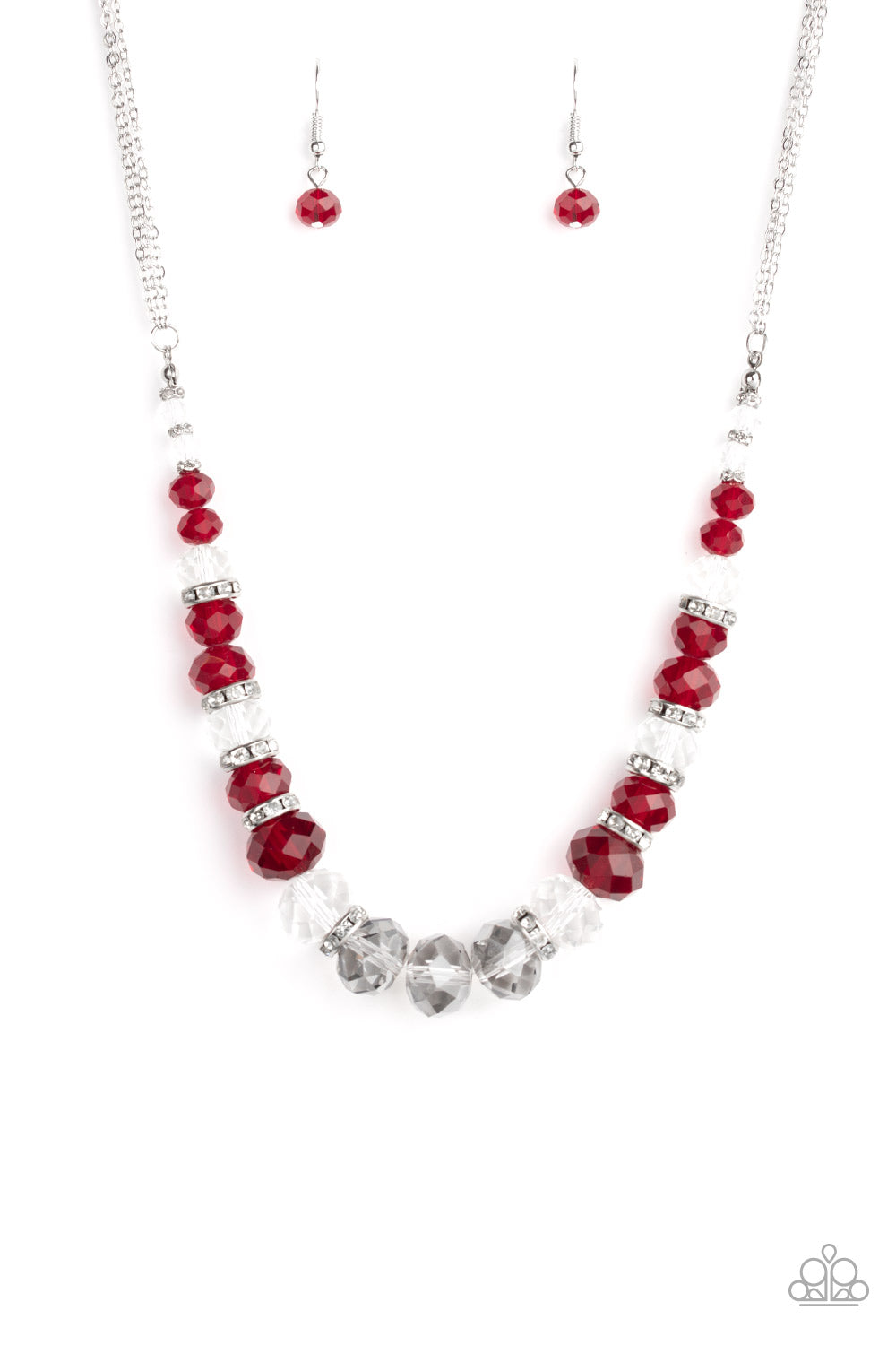 Distracted by Dazzle-Red Necklace