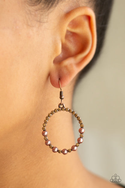 Glowing Grandeur-Copper Earring