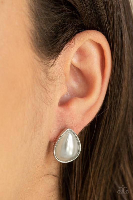 SHEER Enough-White Post Earring