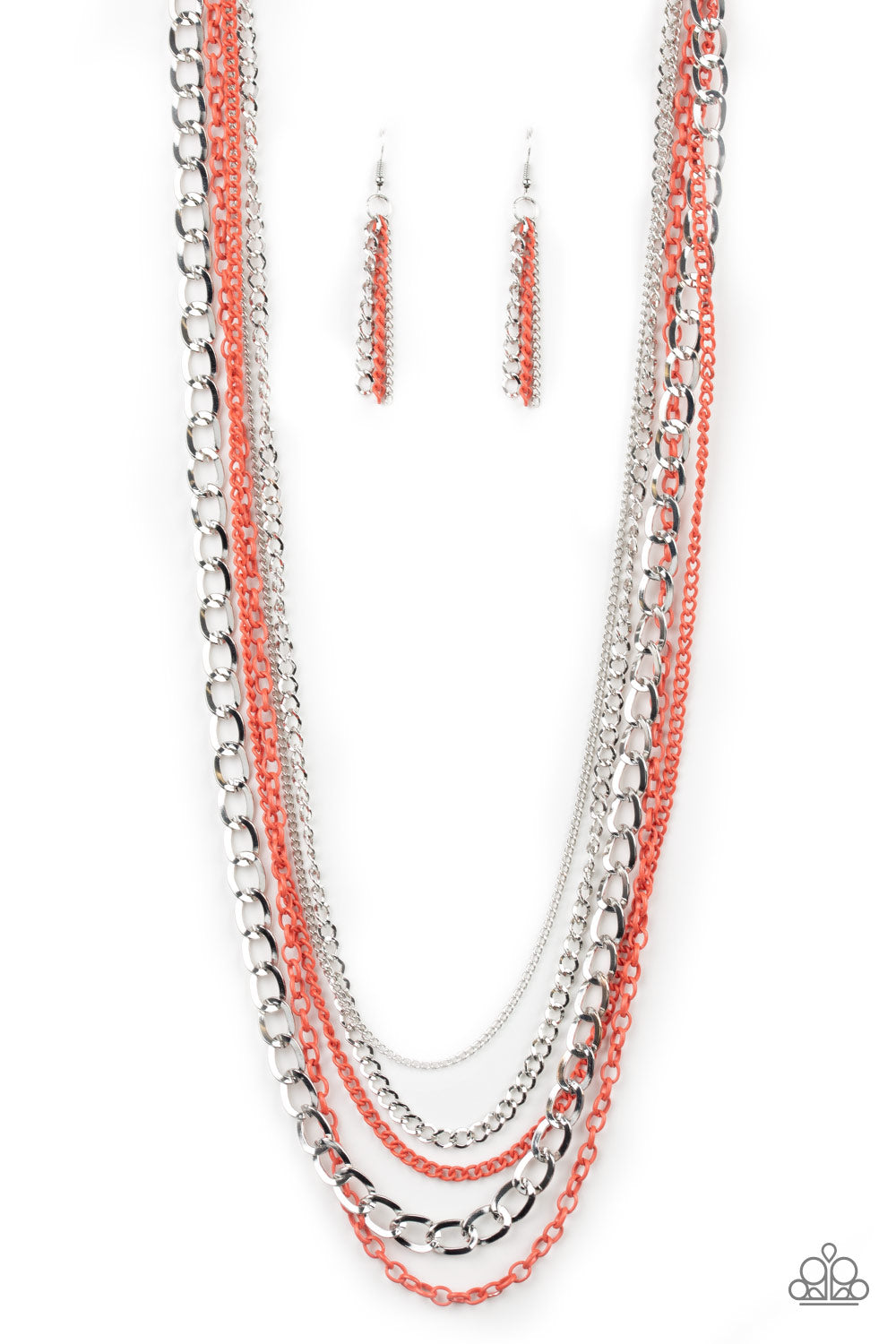 Industrial Vibrance-Orange Necklace