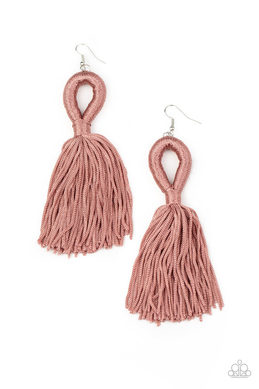 Tassels and Tiaras-Pink Earring