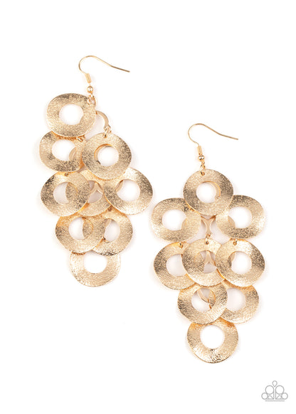 Scattered Shimmer-Gold Earring