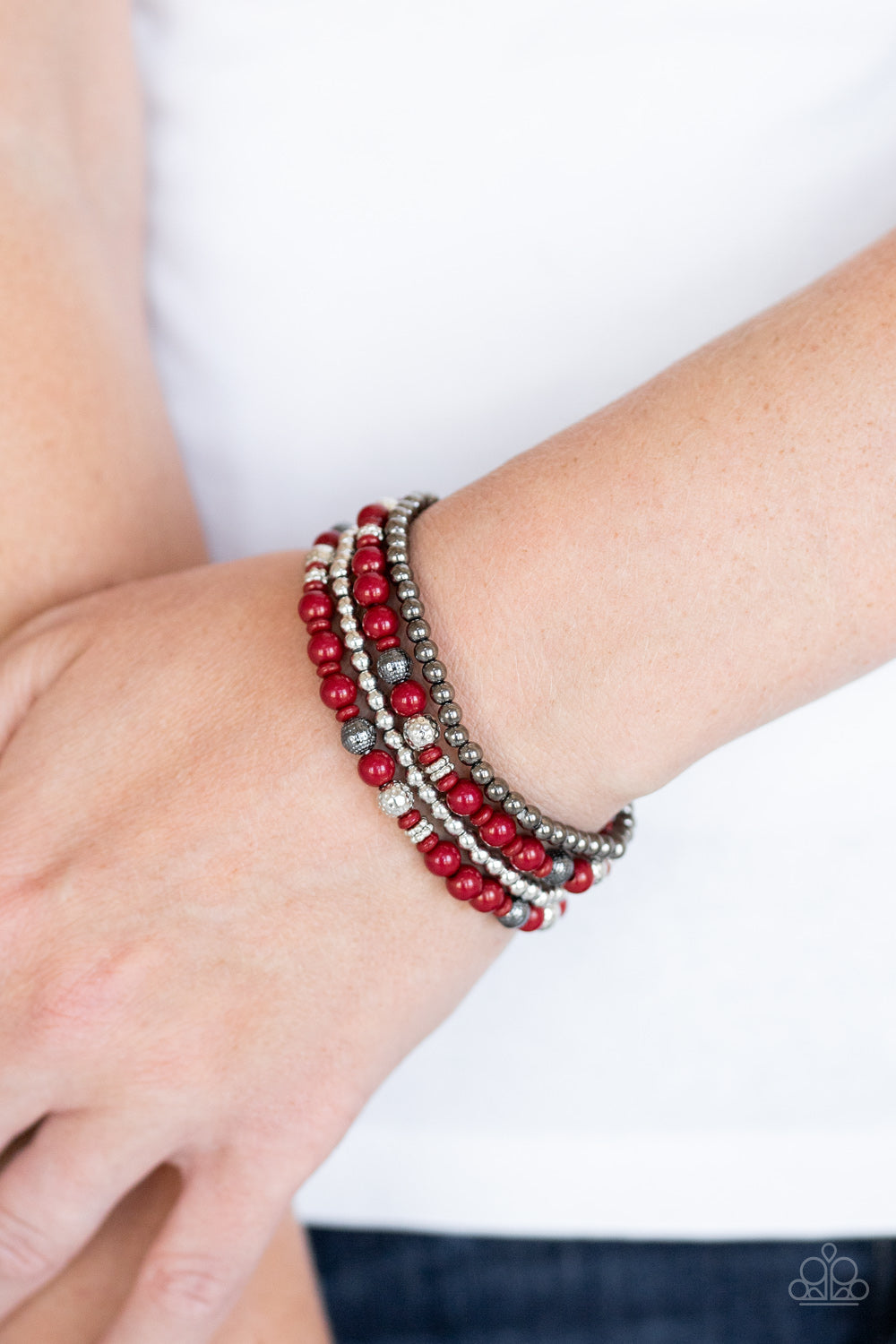 Stacked Style Maker-Red Bracelet