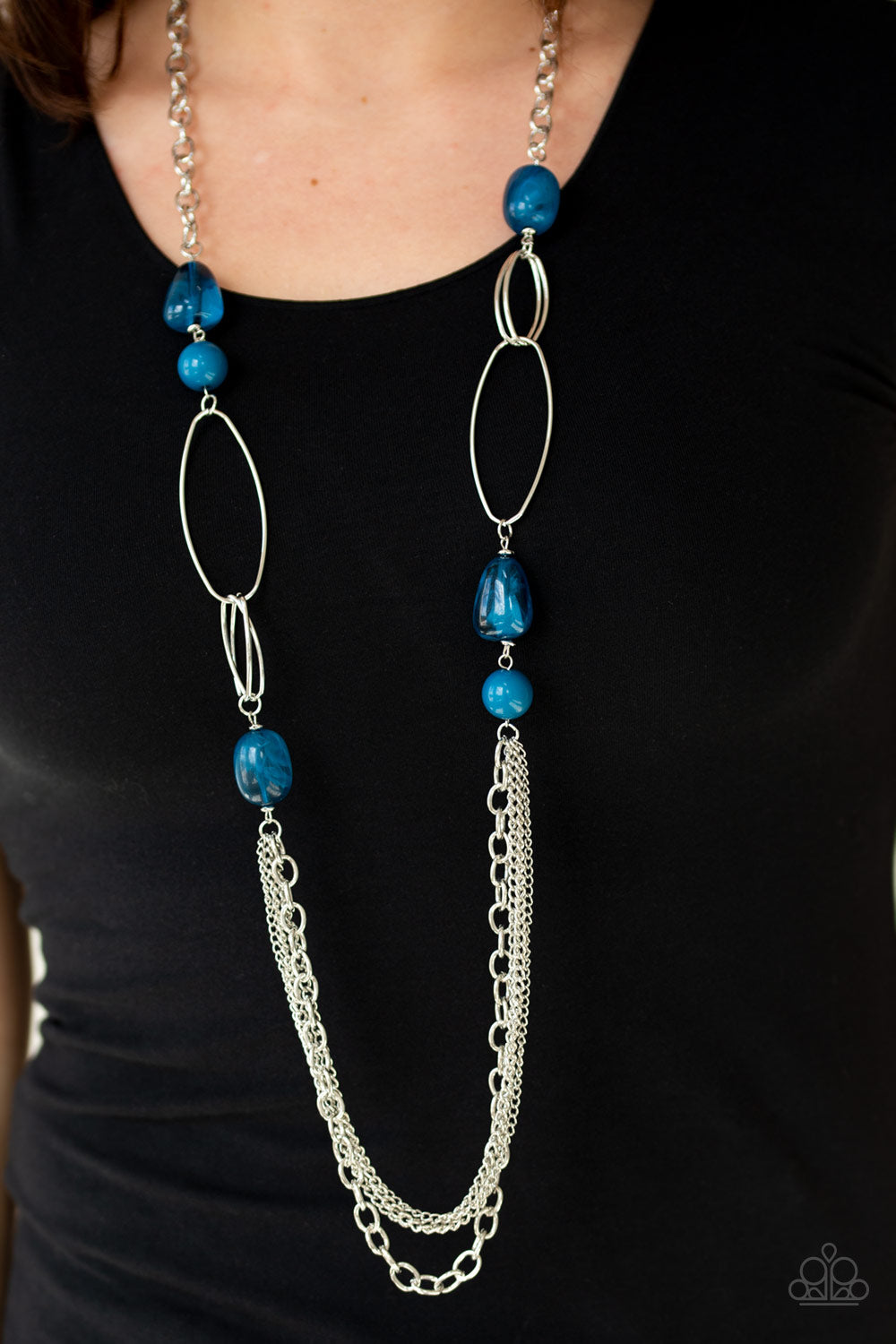 Pleasant Promenade-Blue Necklace