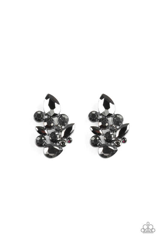 Galaxy Glimmer-Black Post Earring