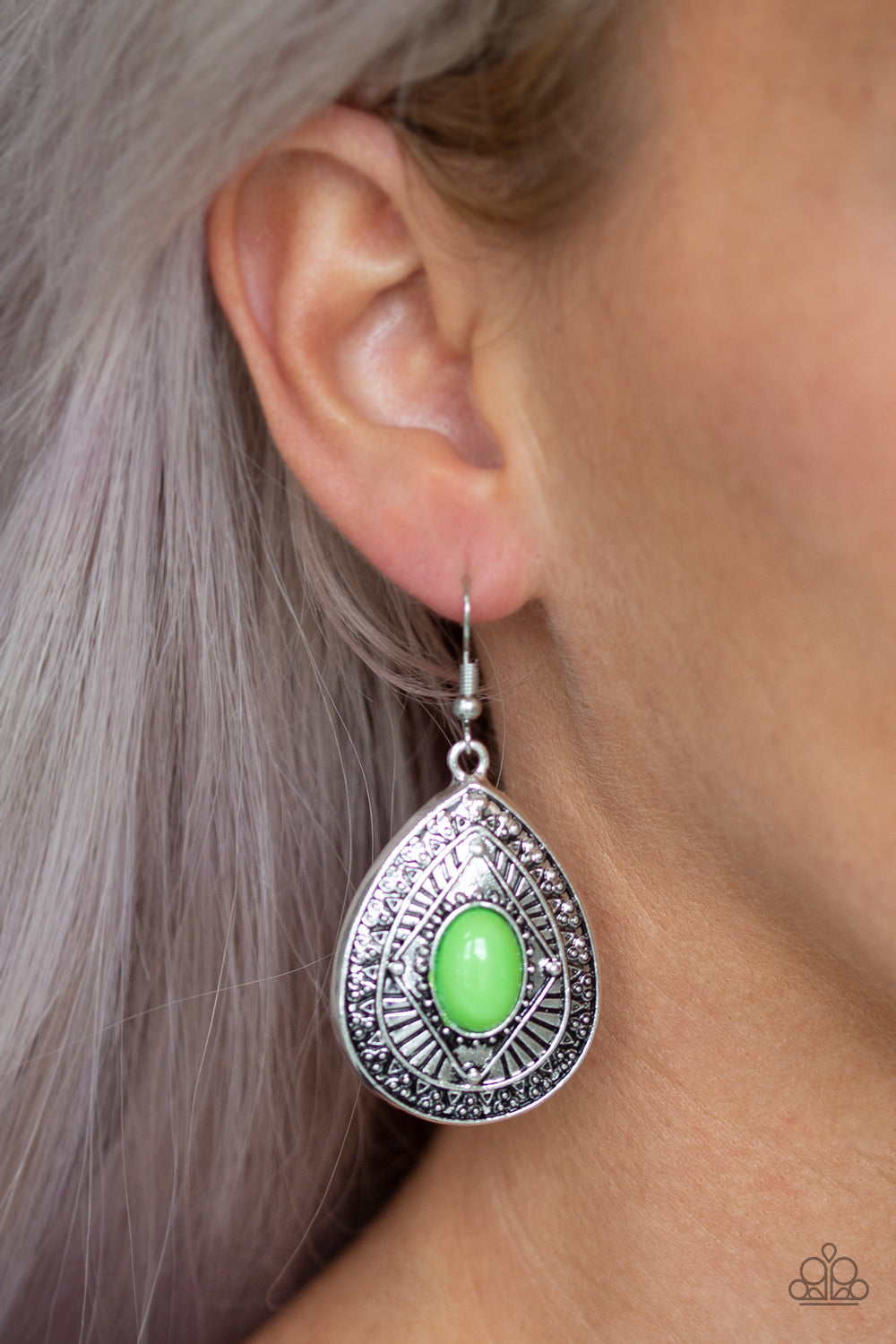 Tropical Topography-Green Earring