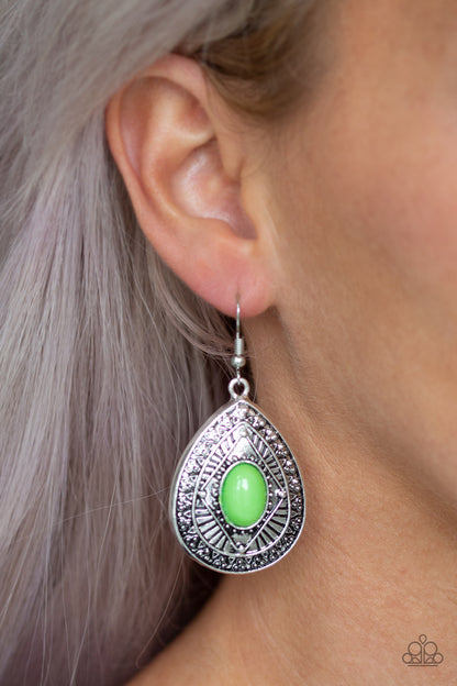 Tropical Topography-Green Earring