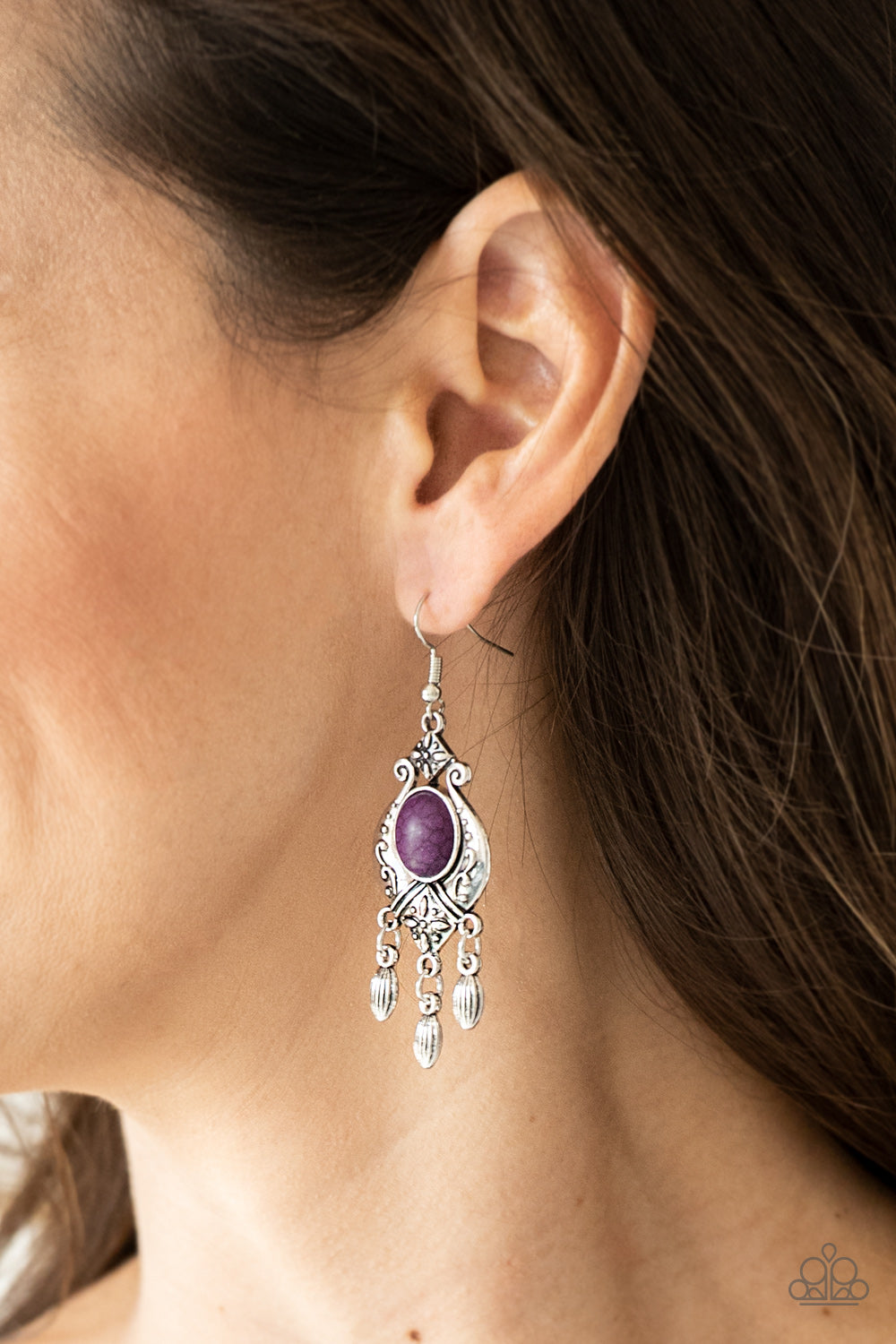 Enchantingly Environmentalist-Purple Earring