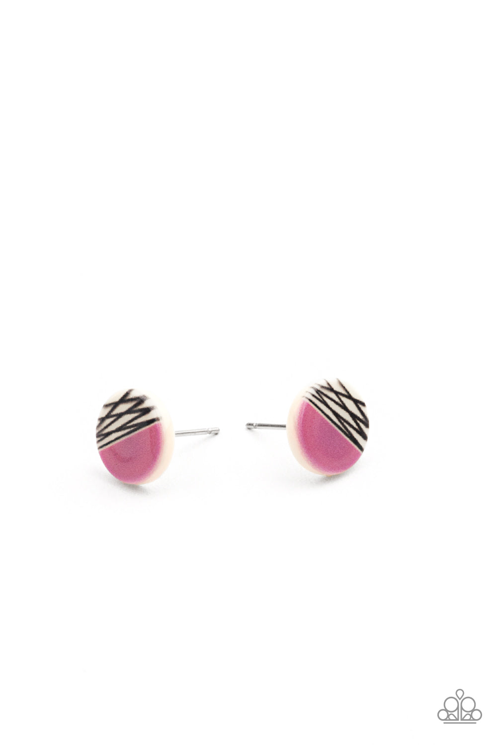 Starlet Shimmer-Half Striped Patterns Earring 20361762