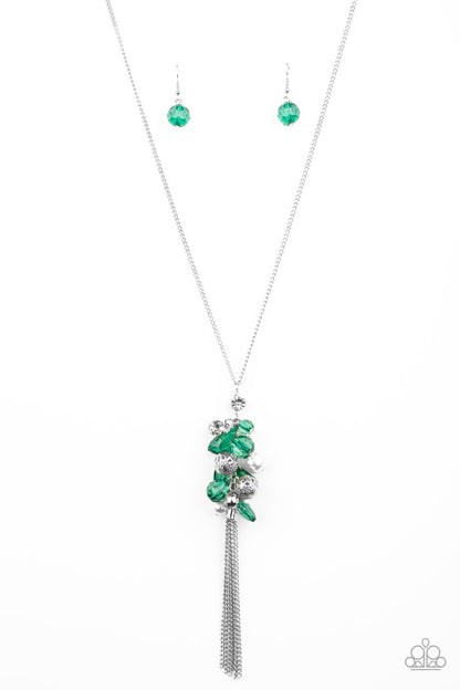 Party Girl Glow-Green Necklace