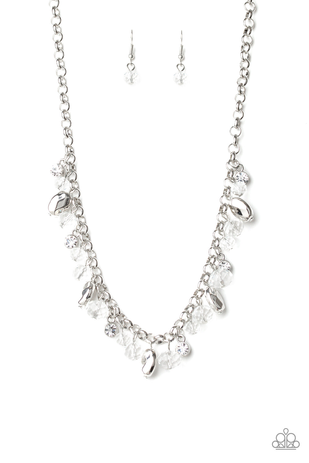 Downstage Dazzle-White Necklace