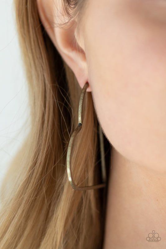 I HEART a Rumor-Brass Hoop Earring