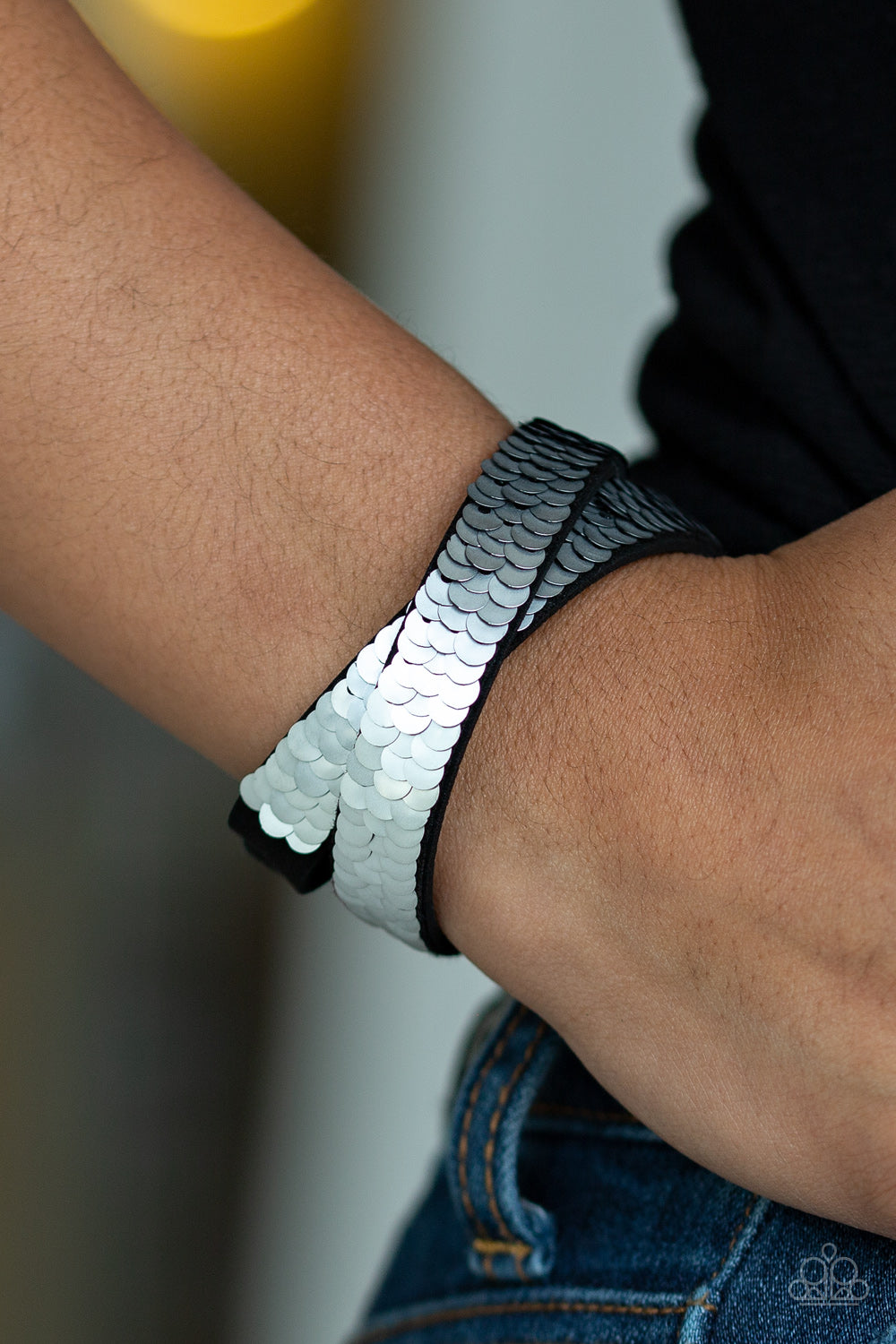 Under The Sequins-Silver Urban Bracelet