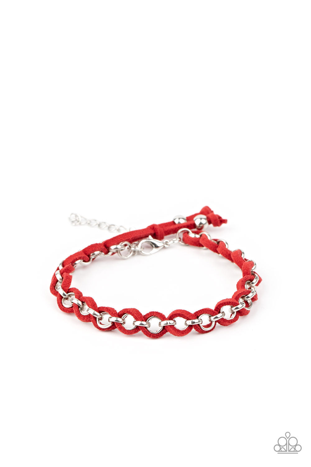 SUEDE Side to Side-Red Bracelet