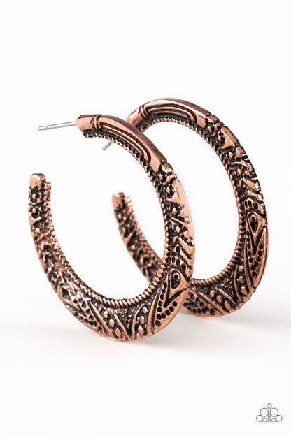 Rumba Rendezvous-Copper Hoop Earring