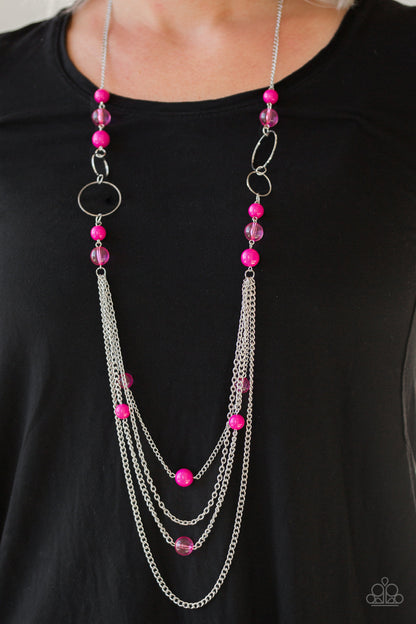 Bubbly Bright-Pink Necklace
